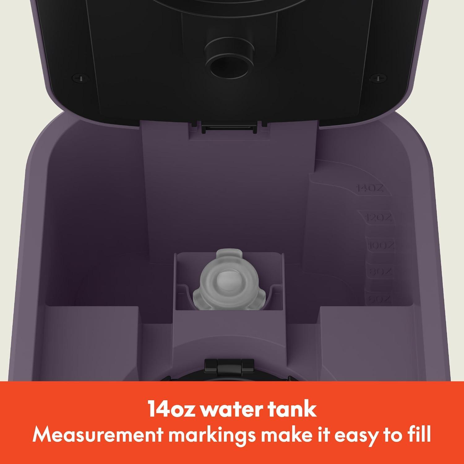 imageBELLA Single Serve Coffee Maker K Cup ampamp Coffee Ground Compatible with Removable Adjustable Drip Tray Auto Shutoff ampamp Reusable Dishwasher Safe Accessories Brews 6oz to 14oz 1000 Watt BlossomPlum