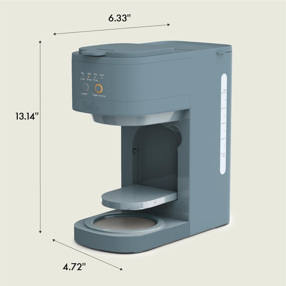 imageBELLA VersaBrew 2in1 Coffee Maker KCup compatible Brew 3 Sizes Carafes ampamp Single Serve Cups Dishwasher Safe Reusable Filter ampamp Filter Holder Iced Coffee Function 60oz Tank OatmilkSurf