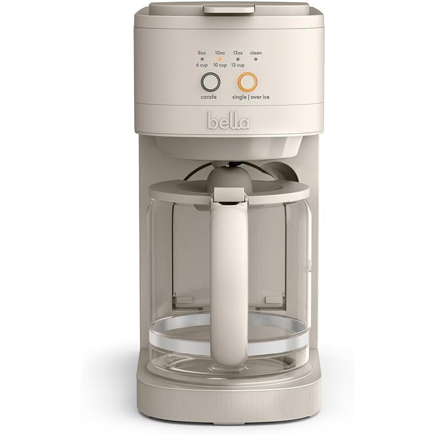 imageBELLA VersaBrew 2in1 Coffee Maker KCup compatible Brew 3 Sizes Carafes ampamp Single Serve Cups Dishwasher Safe Reusable Filter ampamp Filter Holder Iced Coffee Function 60oz Tank OatmilkOatmilk