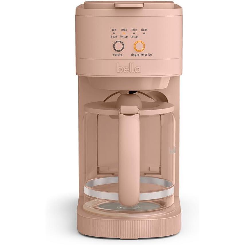 imageBELLA VersaBrew 2in1 Coffee Maker KCup compatible Brew 3 Sizes Carafes ampamp Single Serve Cups Dishwasher Safe Reusable Filter ampamp Filter Holder Iced Coffee Function 60oz Tank OatmilkBlossom