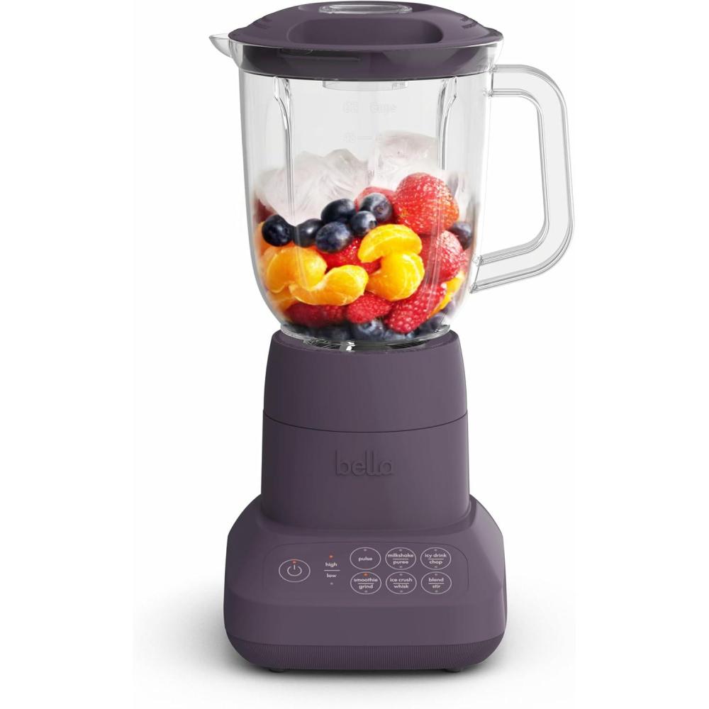 imagebella 10 Speed Countertop Blender Juicer ampamp Smoothie Maker Fitsanywhere Kitchenware Slim Flip ampamp Store Design Dishwasher Safe 48oz Capacity Pitcher ampamp Lid Stainless Steel Blade 450 Watt SurfPlum
