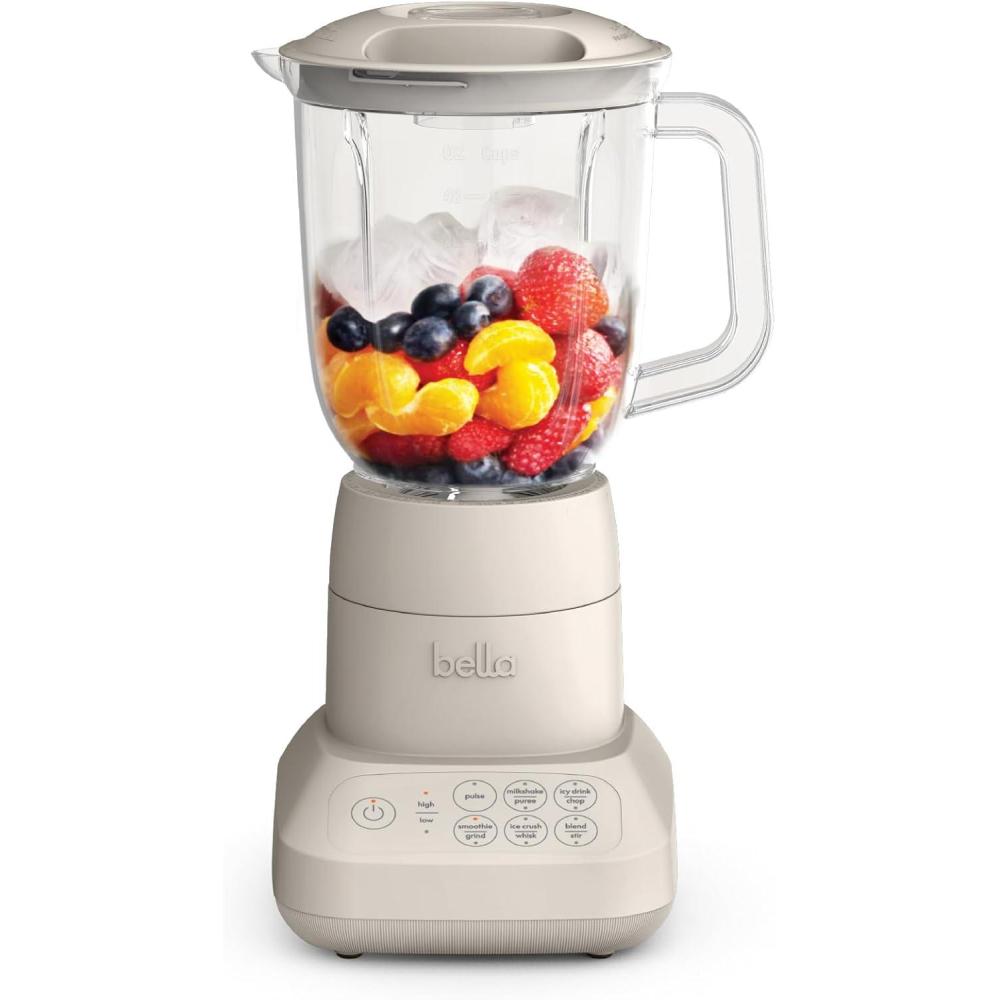 imagebella 10 Speed Countertop Blender Juicer ampamp Smoothie Maker Fitsanywhere Kitchenware Slim Flip ampamp Store Design Dishwasher Safe 48oz Capacity Pitcher ampamp Lid Stainless Steel Blade 450 Watt SurfOatmilk