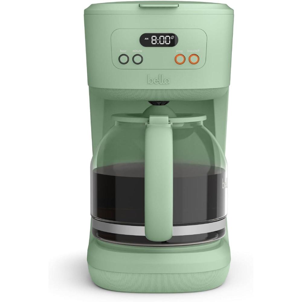 imagebella 12 Cup Programmable Coffee Marker Reusable Dishwasher Safe Accessories Easy LCD diaply Auto Shutoff 900 watt BlossomSeaglass