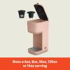 BELLA Single Serve Coffee Maker, K Cup & Coffee Ground Compatible with Removable, Adjustable Drip Tray, Auto Shutoff & Reusable Dishwasher Safe Accessories, Brews 6oz to 14oz, 1000 Watt, Blossom(Blossom)