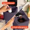 BELLA Single Serve Coffee Maker, K Cup & Coffee Ground Compatible with Removable, Adjustable Drip Tray, Auto Shutoff & Reusable Dishwasher Safe Accessories, Brews 6oz to 14oz, 1000 Watt, Blossom(Plum)