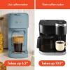 BELLA VersaBrew 2-in1 Coffee Maker, K-Cup compatible, Brew 3 Sizes Carafes & Single Serve Cups, Dishwasher Safe Reusable Filter & Filter Holder, Iced Coffee Function, 60oz Tank, Oatmilk(Surf)