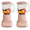bella 10 Speed Countertop Blender, Juicer & Smoothie Maker, Fits-anywhere™ Kitchenware, Slim Flip & Store Design, Dishwasher Safe 48oz Capacity Pitcher & Lid, Stainless Steel Blade, 450 Watt, Surf(Blossom)