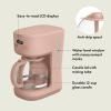 bella 12 Cup Programmable Coffee Marker, Reusable Dishwasher Safe Accessories, Easy LCD diaply, Auto Shutoff, 900 watt, Blossom(Blossom)