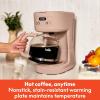 bella 12 Cup Programmable Coffee Marker, Reusable Dishwasher Safe Accessories, Easy LCD diaply, Auto Shutoff, 900 watt, Blossom(Blossom)