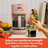 bella 12 Cup Programmable Coffee Marker, Reusable Dishwasher Safe Accessories, Easy LCD diaply, Auto Shutoff, 900 watt, Blossom(Blossom)
