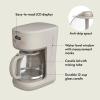 bella 12 Cup Programmable Coffee Marker, Reusable Dishwasher Safe Accessories, Easy LCD diaply, Auto Shutoff, 900 watt, Blossom(Oatmilk)