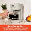 bella 12 Cup Programmable Coffee Marker, Reusable Dishwasher Safe Accessories, Easy LCD diaply, Auto Shutoff, 900 watt, Blossom(Oatmilk)