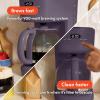 bella 12 Cup Programmable Coffee Marker, Reusable Dishwasher Safe Accessories, Easy LCD diaply, Auto Shutoff, 900 watt, Blossom(Plum)