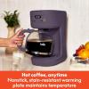 bella 12 Cup Programmable Coffee Marker, Reusable Dishwasher Safe Accessories, Easy LCD diaply, Auto Shutoff, 900 watt, Blossom(Plum)