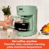 bella 12 Cup Programmable Coffee Marker, Reusable Dishwasher Safe Accessories, Easy LCD diaply, Auto Shutoff, 900 watt, Blossom(Seaglass)