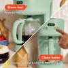 bella 12 Cup Programmable Coffee Marker, Reusable Dishwasher Safe Accessories, Easy LCD diaply, Auto Shutoff, 900 watt, Blossom(Seaglass)