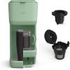 BELLA Single Serve Coffee Maker, K Cup & Coffee Ground Compatible with Removable, Adjustable Drip Tray, Auto Shutoff & Reusable Dishwasher Safe Accessories, Brews 6oz to 14oz, 1000 Watt, Blossom(Seaglass)