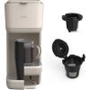 BELLA Single Serve Coffee Maker, K Cup & Coffee Ground Compatible with Removable, Adjustable Drip Tray, Auto Shutoff & Reusable Dishwasher Safe Accessories, Brews 6oz to 14oz, 1000 Watt, Blossom(Oatmilk)