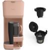 BELLA Single Serve Coffee Maker, K Cup & Coffee Ground Compatible with Removable, Adjustable Drip Tray, Auto Shutoff & Reusable Dishwasher Safe Accessories, Brews 6oz to 14oz, 1000 Watt, Blossom(Blossom)
