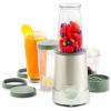 bella 6 Pcs Portable Rocket Blender, Juicer & Smoothie Maker, Press & Twist Design, EverGood™ & BPA Free Dishwasher Safe Parts, 4 Tip Stainless Steel Blade, Cord Wrap, 240 Watt Motor, Blossom(Stainless Steel)