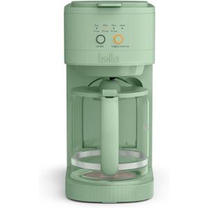 BELLA VersaBrew 2-in1 Coffee Maker, K-Cup compatible, Brew 3 Sizes Carafes & Single Serve Cups, Dishwasher Safe Reusable Filter & Filter Holder, Iced Coffee Function, 60oz Tank, Oatmilk(Seaglass)