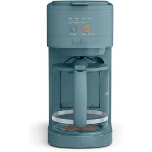 BELLA VersaBrew 2-in1 Coffee Maker, K-Cup compatible, Brew 3 Sizes Carafes & Single Serve Cups, Dishwasher Safe Reusable Filter & Filter Holder, Iced Coffee Function, 60oz Tank, Oatmilk(Surf)