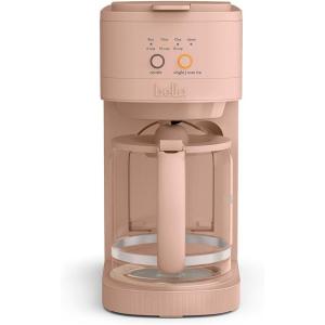 BELLA VersaBrew 2-in1 Coffee Maker, K-Cup compatible, Brew 3 Sizes Carafes & Single Serve Cups, Dishwasher Safe Reusable Filter & Filter Holder, Iced Coffee Function, 60oz Tank, Oatmilk(Blossom)