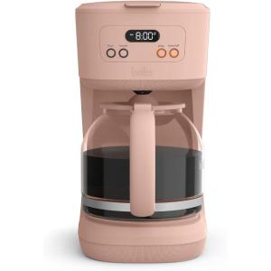 bella 12 Cup Programmable Coffee Marker, Reusable Dishwasher Safe Accessories, Easy LCD diaply, Auto Shutoff, 900 watt, Blossom(Blossom)