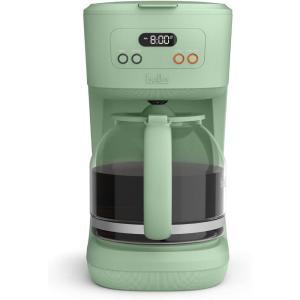 bella 12 Cup Programmable Coffee Marker, Reusable Dishwasher Safe Accessories, Easy LCD diaply, Auto Shutoff, 900 watt, Blossom(Seaglass)