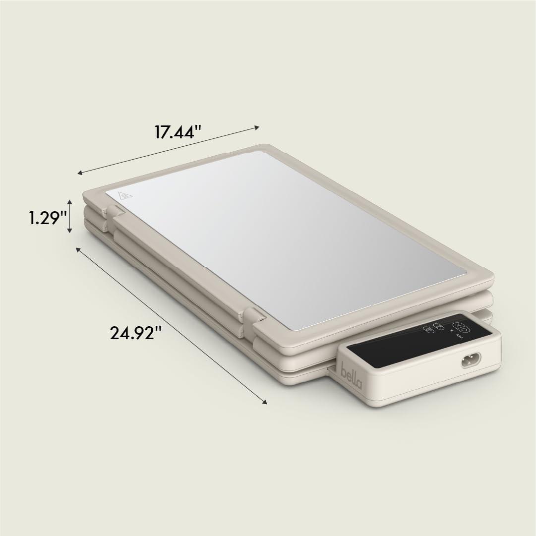 imagebella Fold ampamp Store Warming Tray Fitsanywhere Kitchenware Touchscreen Controls w Adjustable Temperature ampamp Timer 248 to 83 wide Auto Shutoff ampamp Stainless Steel Warming Pads 300 Watt Oatmilk