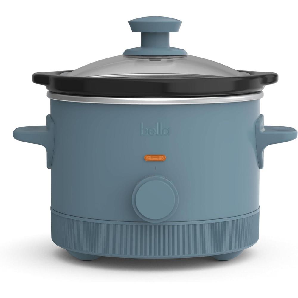 imagebella 15 Qt Slow Cooker with 3 Heat Manual Control Ceramic Nonstick Coating Dishwasher Safe Stoneware Pot and Tempered Glass Lid Tangle Free Cord Wrap ampamp Cool Touch Handles PlumSurf