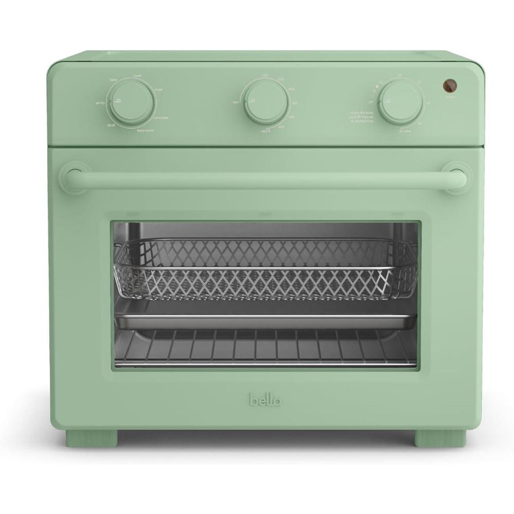 imagebella Air Fry Toaster Oven 7 Preset Cooking Options DishwasherSafe EverGood Coated Trays Included 60Minute Auto Shutoff w Audible Timer Power Indicator Light 1700 Watt SurfSeaglass