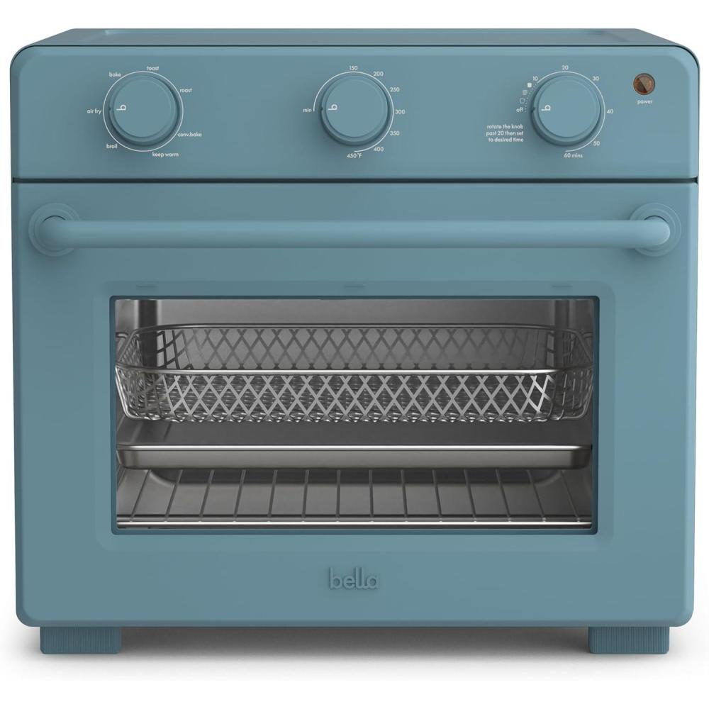 imagebella Air Fry Toaster Oven 7 Preset Cooking Options DishwasherSafe EverGood Coated Trays Included 60Minute Auto Shutoff w Audible Timer Power Indicator Light 1700 Watt SurfSurf