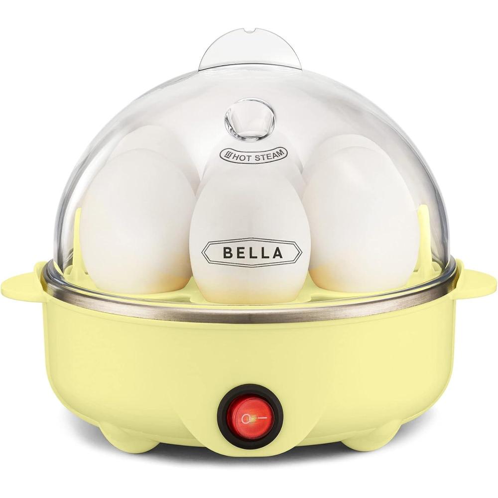 imagebella Electric Egg Cooker 7 Eggs Capacity Tray Single Stack for Poached Scrambled Hard Medium ampamp Soft Boiled Eggs Omelets and Steamed Dumplings Auto Shutoff 360 Watt BlossomYellow