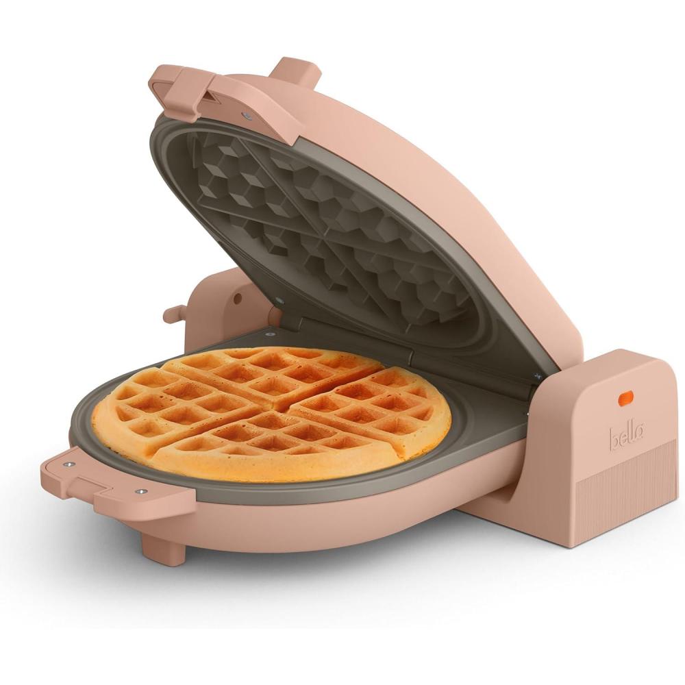 imagebella FlipnStore Waffle Maker EverGood Ceramic Nonstick Coating Fitsanywhere Kitchenware Power Indicator Light ampamp Touch Handle 7 Wide ampamp 1quot Deep Plates 1000 Watt SurfBlossom