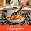 bella 21 Piece Kitchen Set with EverGood™ Ceramic Nonstick Coating​, Dishwasher & Oven Safe, All Stovetops Compatible, Tempered Glass Lids & Cool Touch Handles, Black(Oatmilk)