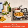 bella 21 Piece Kitchen Set with EverGood™ Ceramic Nonstick Coating​, Dishwasher & Oven Safe, All Stovetops Compatible, Tempered Glass Lids & Cool Touch Handles, Black(Oatmilk)