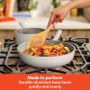 bella 7 Piece Cookware Set with EverGood™ Ceramic Nonstick Coating​, Dishwasher Safe Oven Safe, All Stovetops Compatible, Glass Lids with Silicone Rims, Cool Touch Handles, Seaglass(Oatmilk)