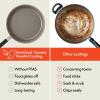 bella 8 Piece Removable Handle Cookware Set, Fits-anywhere™ Kitchenware w EverGood™ Ceramic Nonstick Coating​, Dishwasher & Oven Safe, All Stovetops Compatible, Glass Lids with Silicone Rims, Black(Seaglass)
