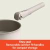 bella 8 Piece Removable Handle Cookware Set, Fits-anywhere™ Kitchenware w EverGood™ Ceramic Nonstick Coating​, Dishwasher & Oven Safe, All Stovetops Compatible, Glass Lids with Silicone Rims, Black(Oatmilk)