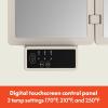 bella Fold & Store Warming Tray, Fits-anywhere Kitchenware, Touchscreen Controls w Adjustable Temperature & Timer, 24.8” to 8.3” wide, Auto Shutoff & Stainless Steel Warming Pads, 300 Watt, Oatmilk