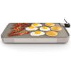 bella 12″ x 22″ Electric Griddle with Warming Tray, EverGood™ Ceramic Nonstick Coating & Removable Temperature Probe, Dishwasher-Safe Drip Tray & Cool Touch Handles, 1500 Watt, Oatmilk(Oatmilk)