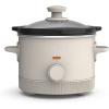 bella 1.5 Qt Slow Cooker with 3 Heat Manual Control, Ceramic Nonstick Coating, Dishwasher Safe Stoneware Pot and Tempered Glass Lid, Tangle Free Cord Wrap & Cool Touch Handles, Plum(Oatmilk)