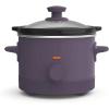 bella 1.5 Qt Slow Cooker with 3 Heat Manual Control, Ceramic Nonstick Coating, Dishwasher Safe Stoneware Pot and Tempered Glass Lid, Tangle Free Cord Wrap & Cool Touch Handles, Plum(Plum)