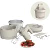 bella 3.5 Qt Hand & Stand Mixer, 2 in 1 Electric Mixer with Bowl, Dough Hook, Whisk & Egg Beater, Multifunctional Handheld Mixer for Baking, 200 Watt, Seaglass(Oatmilk)