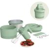 bella 3.5 Qt Hand & Stand Mixer, 2 in 1 Electric Mixer with Bowl, Dough Hook, Whisk & Egg Beater, Multifunctional Handheld Mixer for Baking, 200 Watt, Seaglass(Seaglass)