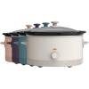 bella 6.0 Qt Manual Slow Cooker, Ceramic Nonstick Coating, 3 Temperature Settings, Dishwasher Safe Stoneware Pot and Tempered Glass Lid, Cool Touch Handles & Tangle Free Cord Wrap, Plum(Oatmilk)