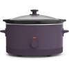 bella 6.0 Qt Manual Slow Cooker, Ceramic Nonstick Coating, 3 Temperature Settings, Dishwasher Safe Stoneware Pot and Tempered Glass Lid, Cool Touch Handles & Tangle Free Cord Wrap, Plum(Plum)