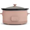 bella 6.0 Qt Programmable Slow Cooker, Ceramic Nonstick Coating, Adjustable Temperature & Cooking Times, Dishwasher Safe Stoneware Pot & Tempered Glass Lid, Tangle Free Cord Wrap, Blossom(Blossom)