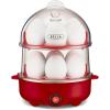 bella Electric Egg Cooker, 14 Eggs Capacity Tray, Double Stack, for Poached, Scrambled, Hard, Medium & Soft Boiled Eggs, Omelets and Steamed Dumplings, Auto Shutoff, 360 Watt, Oatmilk(Red)